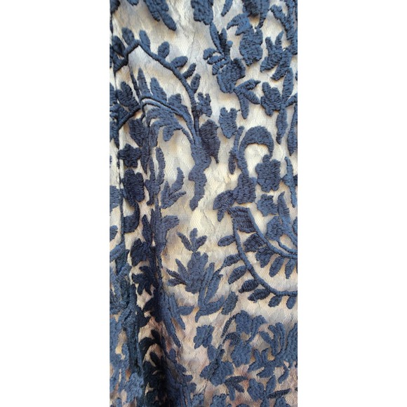 Tadashi Shoji one shoulder black lace cocktail party maxi dress 2 - Picture 6 of 13